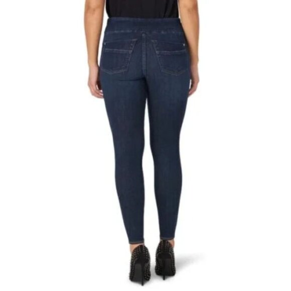 ROCK & REPUBLIC Jeans Size 12 Fever Slimming Denim RX Pull on R011835 Dark Wash - Picture 3 of 13